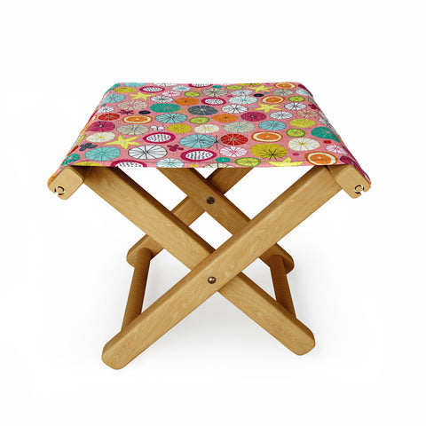 Sharon Turner mod Hawaiian cocktails Folding Stool
