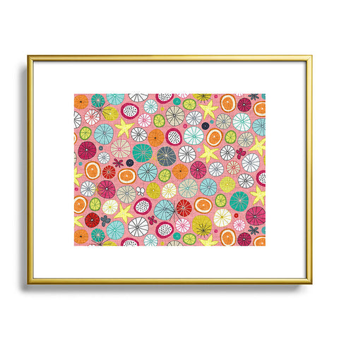 Sharon Turner mod Hawaiian cocktails Metal Framed Art Print