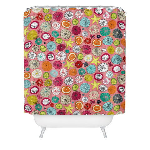 Sharon Turner mod Hawaiian cocktails Shower Curtain