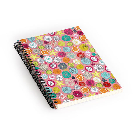 Sharon Turner mod Hawaiian cocktails Spiral Notebook