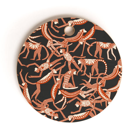 Sharon Turner monkey Cutting Board Round