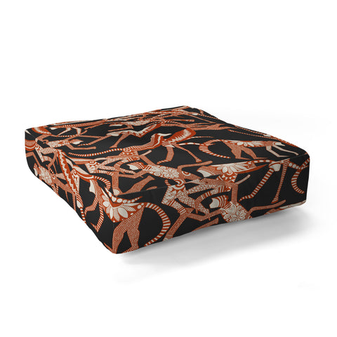 Sharon Turner monkey Floor Pillow Square