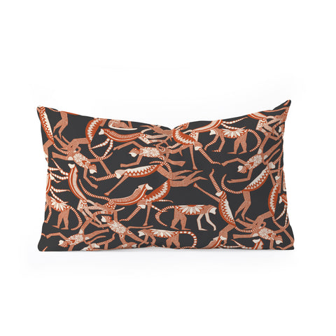 Sharon Turner monkey Oblong Throw Pillow