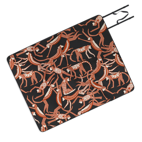 Sharon Turner monkey Picnic Blanket