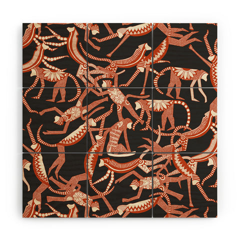 Sharon Turner monkey Wood Wall Mural