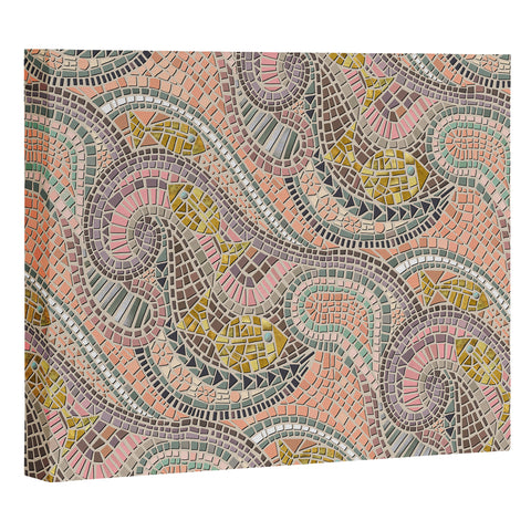 Sharon Turner mosaic fish pastel Art Canvas