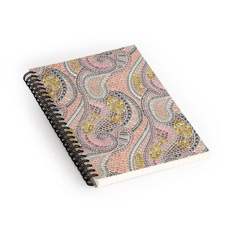 Sharon Turner mosaic fish pastel Spiral Notebook