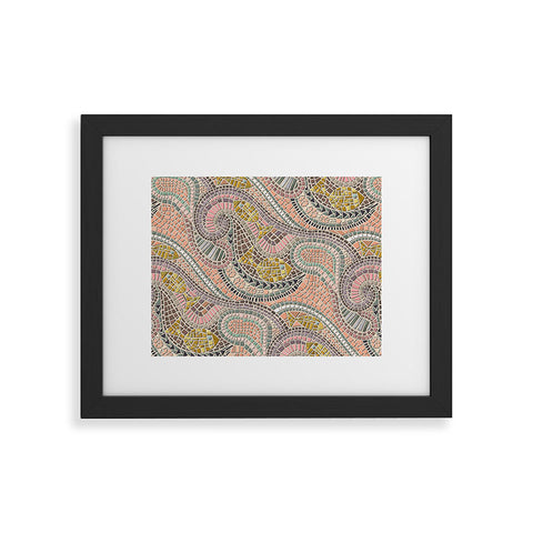 Sharon Turner mosaic fish pastel Framed Art Print