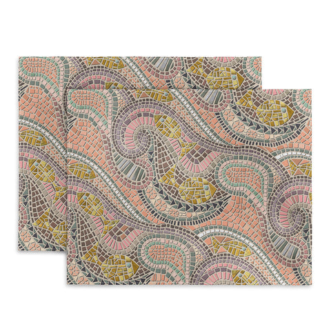 Sharon Turner mosaic fish pastel Placemat