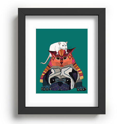 Sharon Turner mouse cat pug Recessed Framing Rectangle