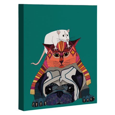 Sharon Turner mouse cat pug Art Canvas