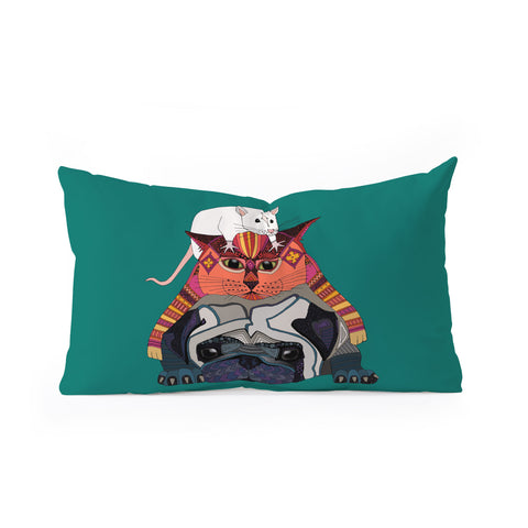Sharon Turner mouse cat pug Oblong Throw Pillow