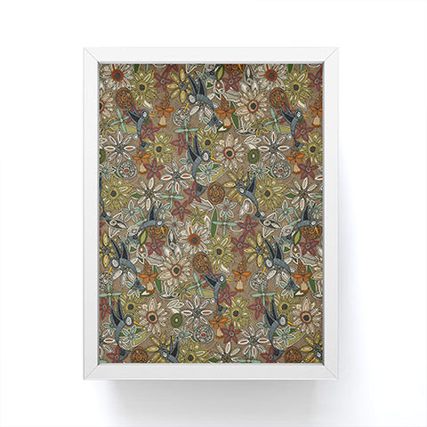 Sharon Turner nectar bird garden earth Framed Mini Art Print