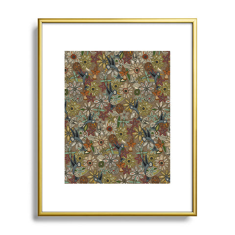 Sharon Turner nectar bird garden earth Metal Framed Art Print
