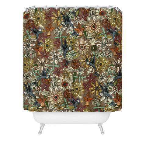 Sharon Turner nectar bird garden earth Shower Curtain