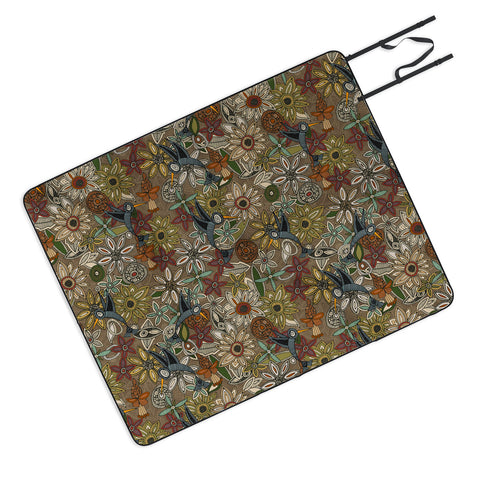 Sharon Turner nectar bird garden earth Picnic Blanket