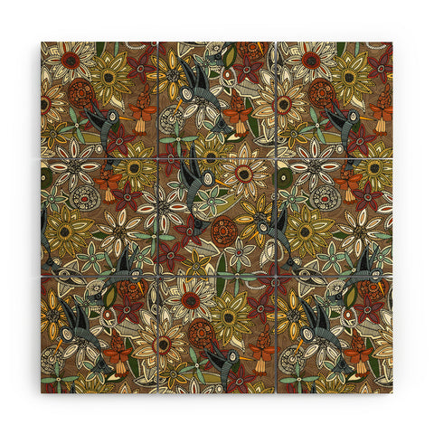 Sharon Turner nectar bird garden earth Wood Wall Mural
