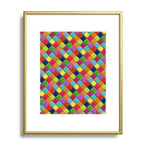 Sharon Turner Neon Keyboard Metal Framed Art Print