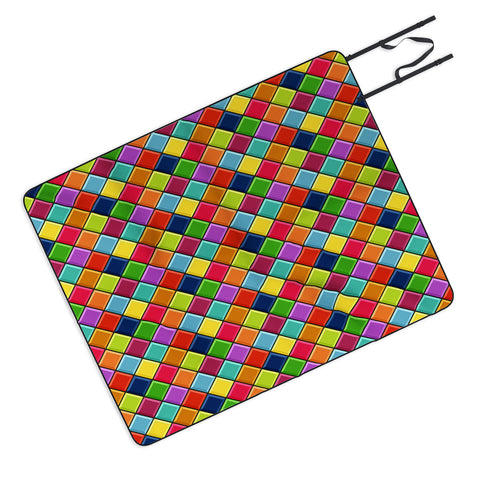 Sharon Turner Neon Keyboard Picnic Blanket