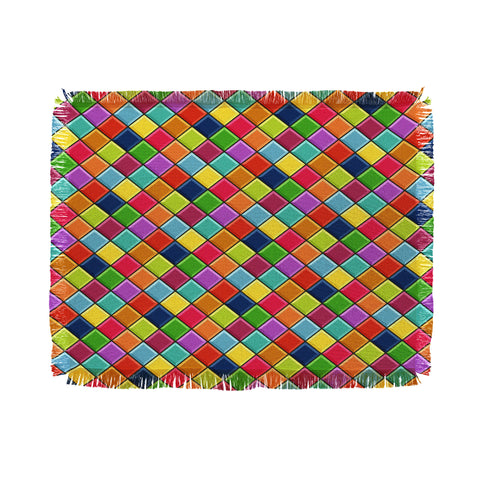 Sharon Turner Neon Keyboard Throw Blanket