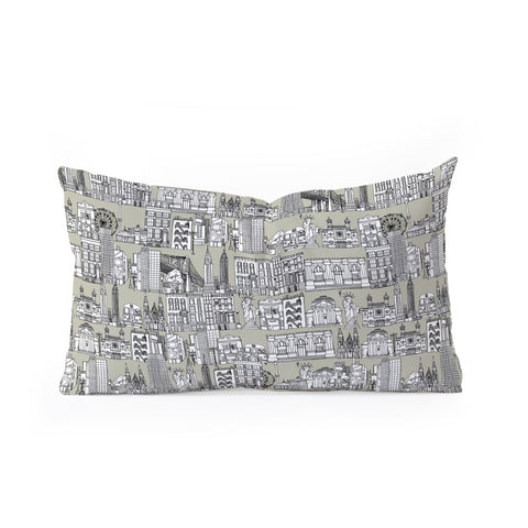 Sharon Turner New York Linen Oblong Throw Pillow