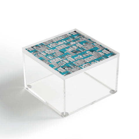 Sharon Turner New York Teal Acrylic Box