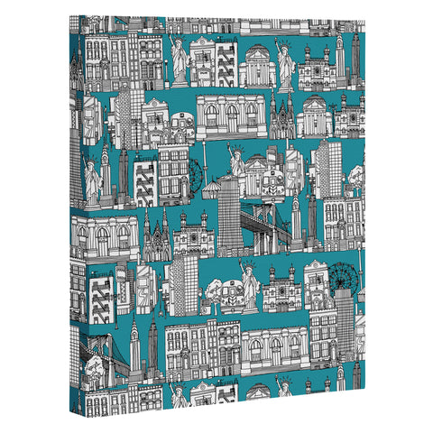 Sharon Turner New York Teal Art Canvas