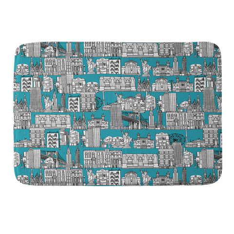 Sharon Turner New York Teal Memory Foam Bath Mat