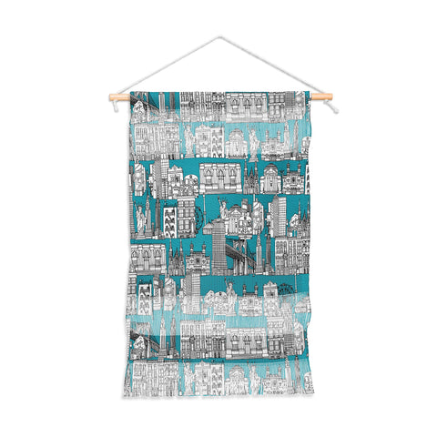 Sharon Turner New York Teal Wall Hanging Portrait