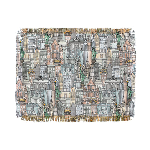 Sharon Turner New York watercolor Throw Blanket