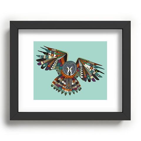 Sharon Turner night owl mint Recessed Framing Rectangle