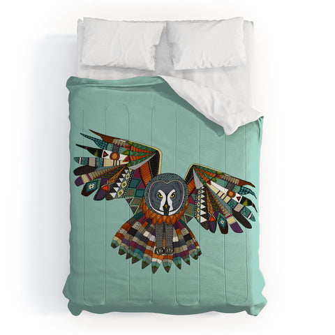 Sharon Turner night owl mint Comforter