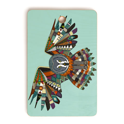 Sharon Turner night owl mint Cutting Board Rectangle