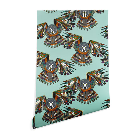 Sharon Turner night owl mint Wallpaper