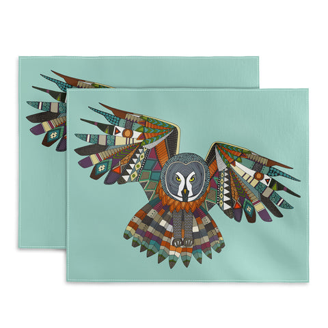 Sharon Turner night owl mint Placemat