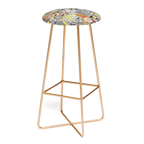 Sharon Turner nouveau elemental red Bar Stool