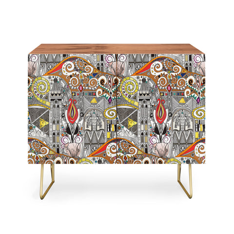 Sharon Turner nouveau elemental red Credenza