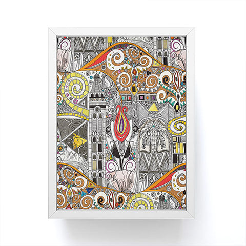Sharon Turner nouveau elemental red Framed Mini Art Print