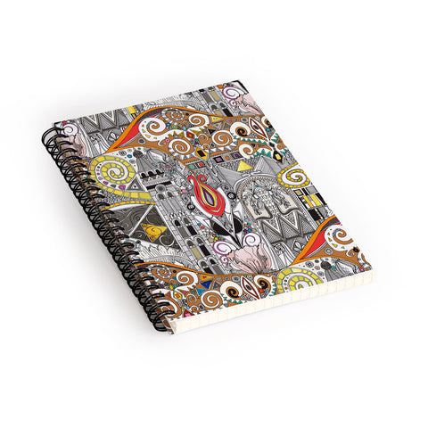 Sharon Turner nouveau elemental red Spiral Notebook