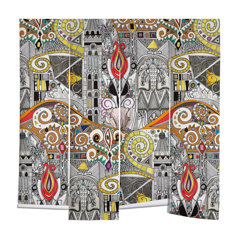 Sharon Turner nouveau elemental red Wall Mural