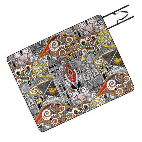 Sharon Turner nouveau elemental red Picnic Blanket