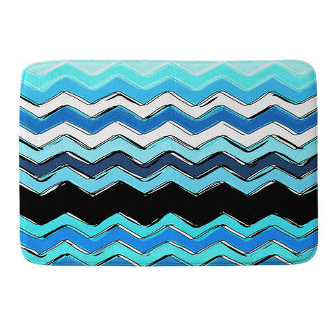 Sharon Turner Ocean Chevron Memory Foam Bath Mat