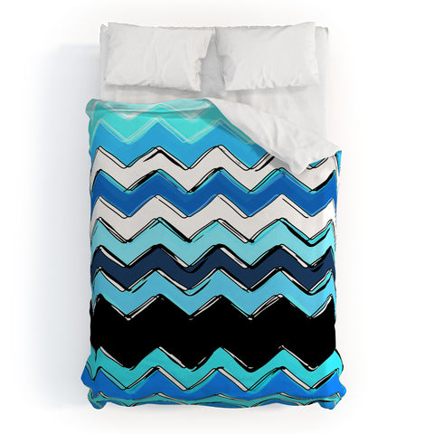 Sharon Turner Ocean Chevron Duvet Cover