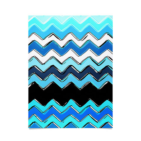 Sharon Turner Ocean Chevron Poster