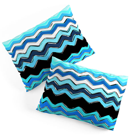 Sharon Turner Ocean Chevron Pillow Shams