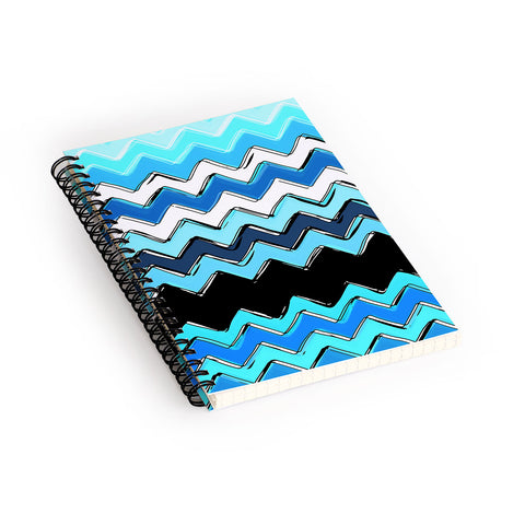 Sharon Turner Ocean Chevron Spiral Notebook