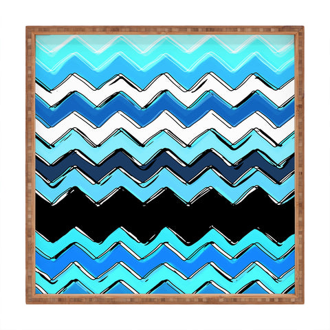 Sharon Turner Ocean Chevron Square Tray