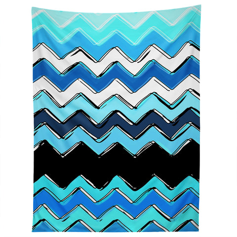 Sharon Turner Ocean Chevron Tapestry