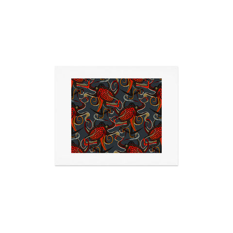 Sharon Turner octopus ink gunmetal Art Print