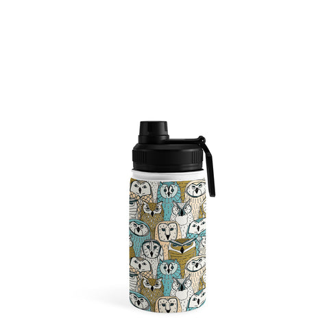 Sharon Turner owls limited gold blue Water Bottle
